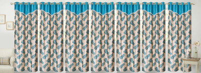 

Stella Creations 214 cm (7 ft) Polyester Door Curtain (Pack Of 7)(Printed, Light Blue)