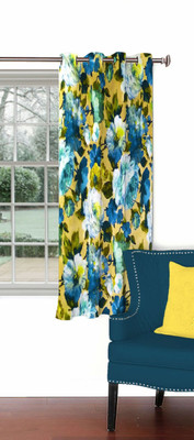 

Skipper 153 cm (5 ft) Blends Window Curtain Single Curtain(Floral, Blue/Green)