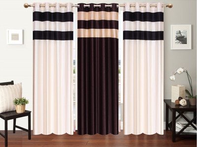 

Furnishing Zone 213 cm (7 ft) Polyester Door Curtain (Pack Of 3)(Plain, Multicolor)
