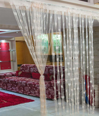 

Elsker 205 cm (7 ft) Polyester Door Curtain (Pack Of 2)(Self Design, Cream)