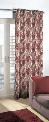 

Skipper 275 cm (9 ft) Blends Long Door Curtain Single Curtain(Abstract, Maroon)