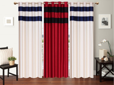 

Furnishing Zone 213 cm (7 ft) Polyester Door Curtain (Pack Of 3)(Plain, Multicolor)