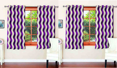 

Zesture 150 cm (5 ft) Polyester Window Curtain (Pack Of 4)(Abstract, Multicolor)