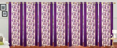 

Ville Style 214 cm (7 ft) Polyester Door Curtain (Pack Of 7)(Floral, Purple)