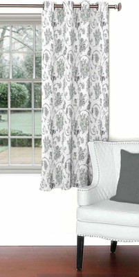

Skipper 153 cm (5 ft) Blends Window Curtain Single Curtain(Floral, Grey)