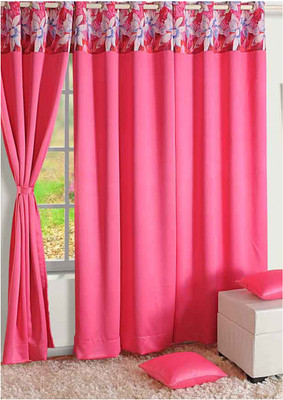 

Swayam 228.6 cm (8 ft) Polyester Door Curtain Single Curtain(Solid, Pink, White, Blue), Blue;pink;white