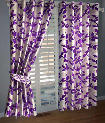 

PHome Decor 274 cm (9 ft) Polyester Long Door Curtain (Pack Of 2)(Floral, Multicolor)