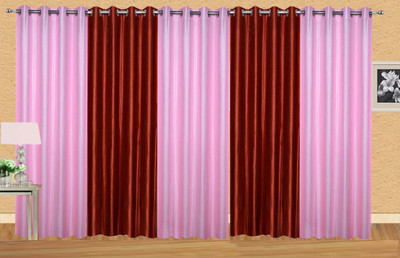 

Stella Creations 214 cm (7 ft) Polyester Door Curtain (Pack Of 5)(Solid, Pink, Red)