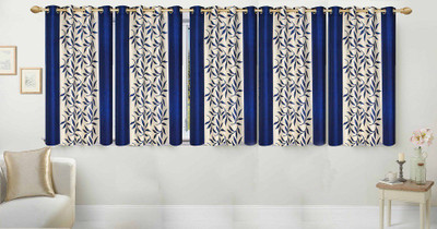 

Stella Creations 152 cm (5 ft) Polyester Window Curtain (Pack Of 5)(Printed, Blue)
