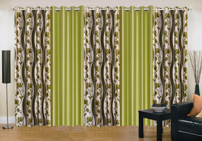 

Stella Creations 214 cm (7 ft) Polyester Door Curtain (Pack Of 5)(Printed, Green)