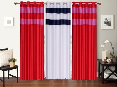 

Furnishing Zone 152 cm (5 ft) Polyester Window Curtain (Pack Of 3)(Plain, Multicolor)