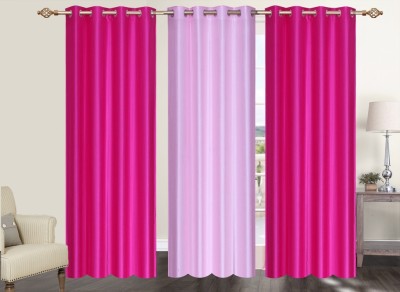 

Furnishing Zone 213 cm (7 ft) Polyester Door Curtain (Pack Of 3)(Plain, Pink)