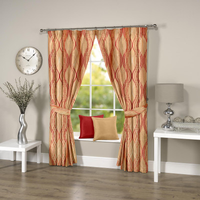 

Threadmix 152 cm (5 ft) Polycotton Window Curtain (Pack Of 2)(Abstract, Beige)