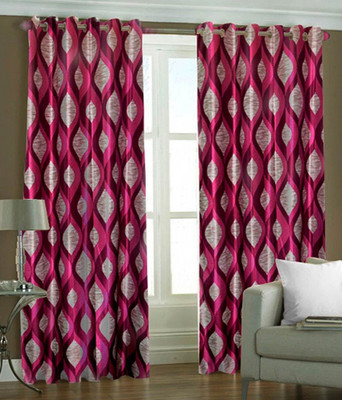 

PHome Decor 274 cm (9 ft) Polyester Long Door Curtain (Pack Of 2)(Abstract, Multicolor)