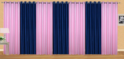 

Stella Creations 214 cm (7 ft) Polyester Door Curtain (Pack Of 7)(Solid, Pink, Blue), Blue;pink