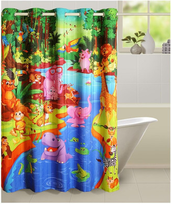 36% OFF on SWAYAM 200 cm (6 ft) Polyester Shower Curtain Single Curtain(Solid, Multicolor)