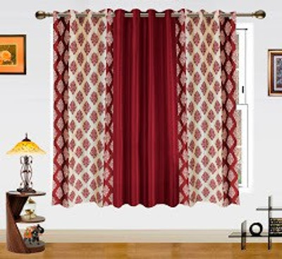 31% OFF on Dekor World 150 cm (5 ft) Polyester Window Curtain (Pack Of 3)(Motif, Maroon) 31% OFF on Dekor World 150 cm (5 ft) Polyester Window Curtain (Pack Of 3)(Motif, Maroon)