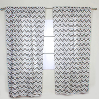 

Bacati 106.48 cm (3 ft) Cotton Window & Door Curtain (Pack Of 2)(Geometric, Multicolor)