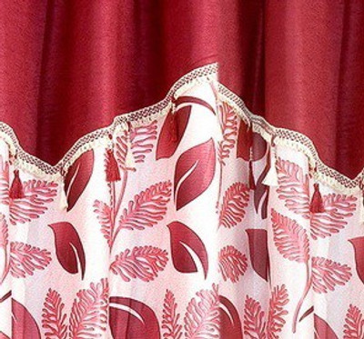 

Cortina 150 cm (5 ft) Polyester Window Curtain (Pack Of 2)(Floral, Maroon)