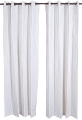 

MABA 215 cm (7 ft) Polyester Door Curtain (Pack Of 2)(Plain, White)
