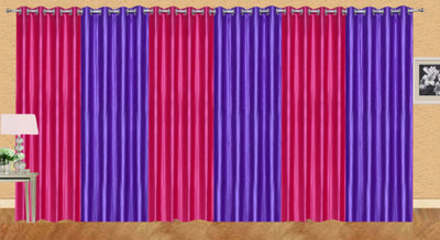 

Ville Style 214 cm (7 ft) Polyester Door Curtain (Pack Of 6)(Solid, Pink, Purple)