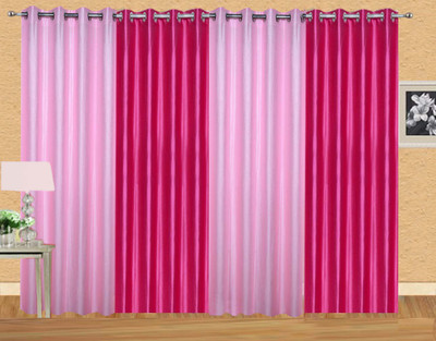 

Ville Style 275 cm (9 ft) Polyester Long Door Curtain (Pack Of 4)(Solid, Pink)