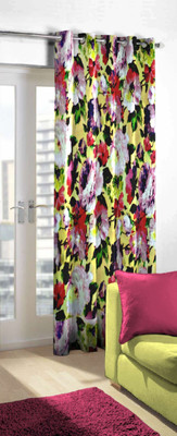 

Skipper 244 cm (8 ft) Polyester Door Curtain Single Curtain(Floral, Pink/Purple)