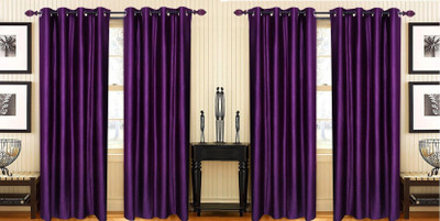 

Abhi Decor 213 cm (7 ft) Polyester Door Curtain (Pack Of 4)(Plain, Purple)
