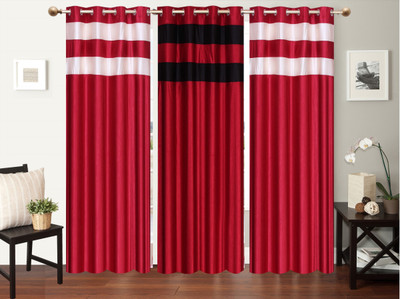 

Furnishing Zone 152 cm (5 ft) Polyester Window Curtain (Pack Of 3)(Plain, Multicolor)