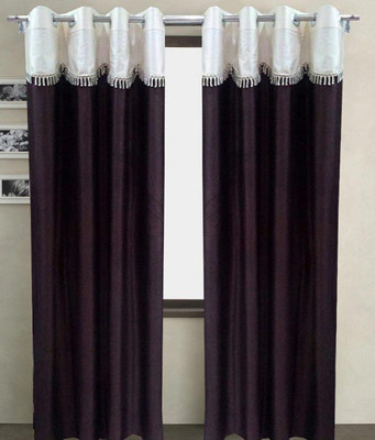 

Super India 274 cm (9 ft) Polyester Long Door Curtain (Pack Of 2)(Plain, Black)