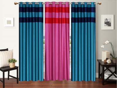 

Furnishing Zone 274 cm (9 ft) Polyester Long Door Curtain (Pack Of 3)(Plain, Multicolor)