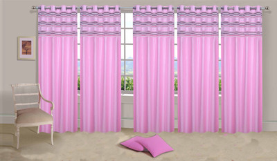 

Ville Style 275 cm (9 ft) Polyester Long Door Curtain (Pack Of 5)(Solid, Baby Pink)