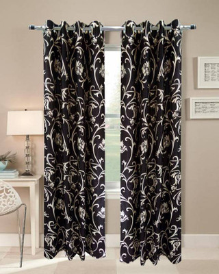 

Abhi Decor 274 cm (9 ft) Polyester Long Door Curtain (Pack Of 2)(Printed, Brown)