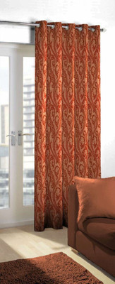 

Skipper 214 cm (7 ft) Blends Door Curtain Single Curtain(Motif, Rust)