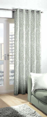 

Skipper 214 cm (7 ft) Blends Door Curtain Single Curtain(Motif, Grey)