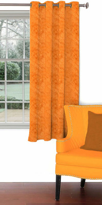 

Skipper 153 cm (5 ft) Blends Window Curtain Single Curtain(Solid, Orange)