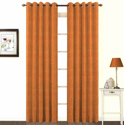 

Skipper 153 cm (5 ft) Cotton Window Curtain Single Curtain(Printed, Orange)