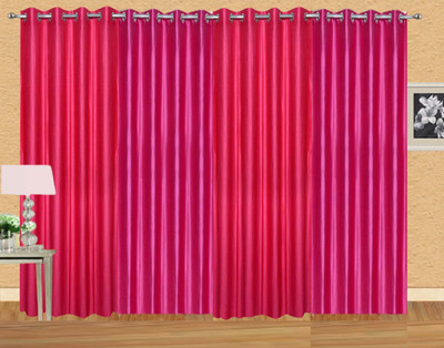 

Ville Style 275 cm (9 ft) Polyester Long Door Curtain (Pack Of 4)(Solid, Pink)