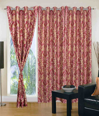 

JT International 213.36 cm (7 ft) Polyester Door Curtain (Pack Of 2)(Printed, Multicolor)