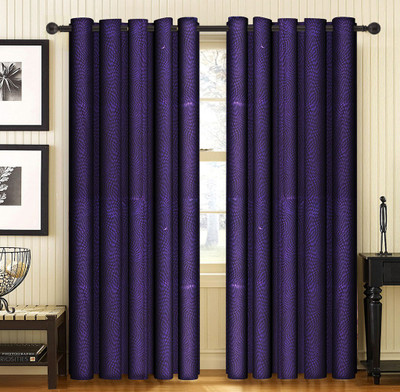

Home Candy 212 cm (7 ft) Jacquard Door Curtain (Pack Of 2)(Geometric, Purple)