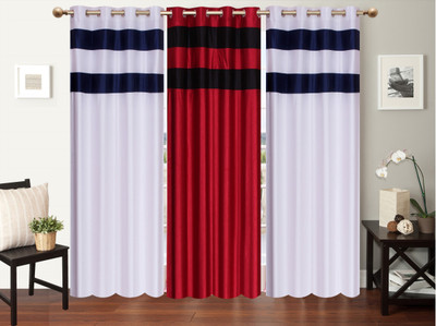 

Furnishing Zone 274 cm (9 ft) Polyester Long Door Curtain (Pack Of 3)(Plain, Multicolor)