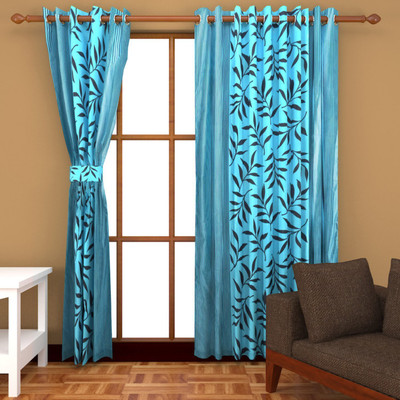 

Home Fantasy 213 cm (7 ft) Polyester Door Curtain (Pack Of 2)(Floral, Multicolor)