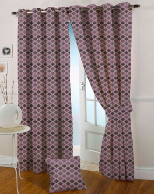 

Presto 150 cm (5 ft) Polyester Window Curtain Single Curtain(Floral, Purple)