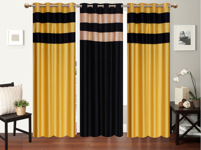 

Furnishing Zone 152 cm (5 ft) Polyester Window Curtain (Pack Of 3)(Plain, Multicolor)