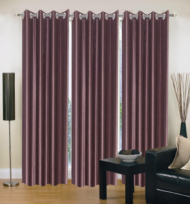 

Paisa Worth 213 cm (7 ft) Polyester Door Curtain (Pack Of 3)(Solid, Coffee)