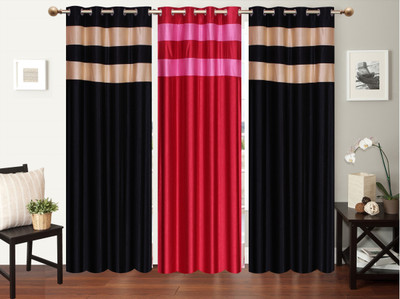 

Furnishing Zone 213 cm (7 ft) Polyester Door Curtain (Pack Of 3)(Plain, Multicolor)