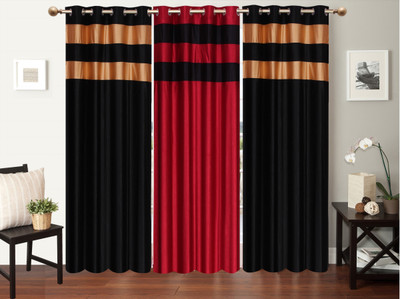 

Furnishing Zone 213 cm (7 ft) Polyester Door Curtain (Pack Of 3)(Plain, Multicolor)