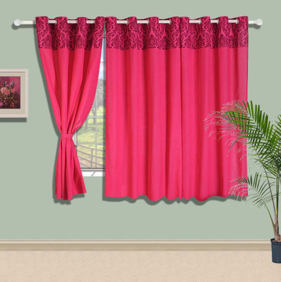 

Swayam 152.4 cm (5 ft) Cotton Window Curtain Single Curtain(Solid, Maroon, Pink)