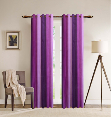 

PariHomefurnishing 213 cm (7 ft) Polyester Door Curtain (Pack Of 2)(Solid, Multicolor)