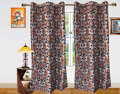 10% OFF on Dekor World 150 cm (5 ft) Polyester Window Curtain (Pack Of 2)(Motif, Brown) 10% OFF on Dekor World 150 cm (5 ft) Polyester Window Curtain (Pack Of 2)(Motif, Brown)